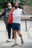 SPORT - Tennis: Roger Federer vor und nach dem Training am Paris Open
