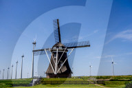 NEWS -  Tradition und Moderne: Windmühlen und Winkraftanlagen in den Niederlanden