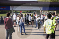 Vaccine centre queues