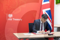 Rishi Sunak UK Chancellor of the Exchequer virtual G7 meeting.