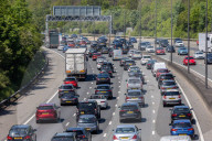Heavy traffic on the M25 for the Bank Holiday Weekend.