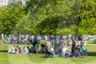 Public enjoy the Bank Holiday Weekend weather.