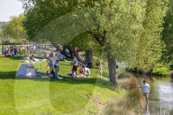 Public enjoy the Bank Holiday Weekend weather.