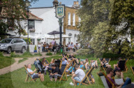 Public enjoy the Bank Holiday Weekend weather.