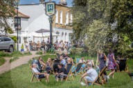 Public enjoy the Bank Holiday Weekend weather.