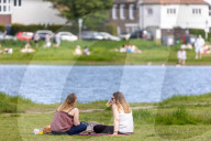Public enjoy the Bank Holiday Weekend weather.