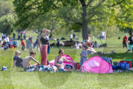 Public enjoy the Bank Holiday Weekend weather.