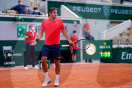 TENNIS - Roger Federer im Spiel gegen Marin Cilic im French Open
