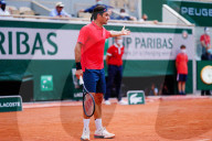 TENNIS - Roger Federer im Spiel gegen Marin Cilic im French Open