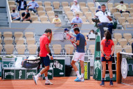 TENNIS - Roger Federer im Spiel gegen Marin Cilic im French Open