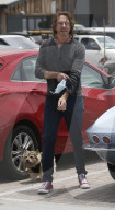 Rick Springfield and his dog Bindi are seen arriving at the Vintage Grocers in Malibu in his vintage Stingray Corvette. 