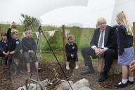 Prime Minister Boris Johnson, visits St Issey School Wadebridge
