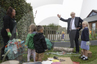 Prime Minister Boris Johnson, visits St Issey School Wadebridge