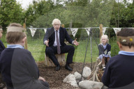 Prime Minister Boris Johnson, visits St Issey School Wadebridge