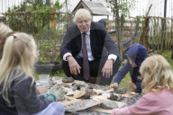 Prime Minister Boris Johnson, visits St Issey School Wadebridge