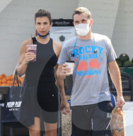 PREMIUM EXCLUSIVE Elisabetta Canalis And Her Family Shop For Groceries At Bristol Farms
