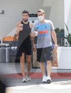 PREMIUM EXCLUSIVE Elisabetta Canalis And Her Family Shop For Groceries At Bristol Farms