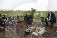 Prime Minister Boris Johnson, visits St Issey School Wadebridge