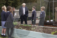 Prime Minister Boris Johnson, visits St Issey School Wadebridge
