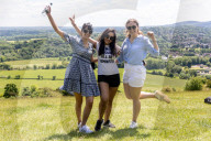 Walkers and picnikers enjoy the warm weather in Surrey. 
