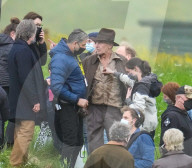 PEOPLE -  Harrison Ford als Indiana Jones am Set bei Dreharbeiten in Leaderfoot, UK