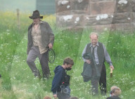 PEOPLE -  Harrison Ford als Indiana Jones am Set bei Dreharbeiten in Leaderfoot, UK