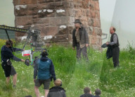 PEOPLE -  Harrison Ford als Indiana Jones am Set bei Dreharbeiten in Leaderfoot, UK