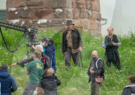 PEOPLE -  Harrison Ford als Indiana Jones am Set bei Dreharbeiten in Leaderfoot, UK