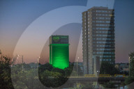 Grenfell anniversary: Building lit up in green to remember victims