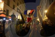 EURO 2020 -  Französische Fans verfolgen das Spiel Frankreich-Deutschland in Paris