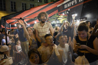 EURO 2020 -  Französische Fans verfolgen das Spiel Frankreich-Deutschland in Paris