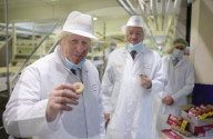 Prime Minister Boris Johnson visits Fox’s Biscuits