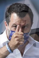 NEWS -  Matteo Salvini an Demonstration der Lega in Rom