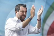 NEWS -  Matteo Salvini an Demonstration der Lega in Rom