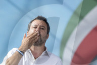 NEWS -  Matteo Salvini an Demonstration der Lega in Rom