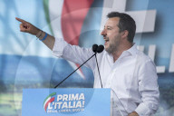 NEWS -  Matteo Salvini an Demonstration der Lega in Rom