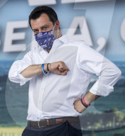 NEWS -  Matteo Salvini an Demonstration der Lega in Rom