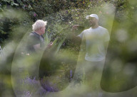 Boris Johnson during his exercise routine.