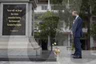 Foreign Secretary Dominic Raab visits tuol sleng genocide museum
