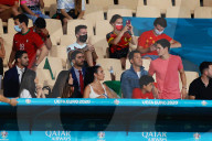 PEOPLE - Cristiano Ronaldos Freundin, Georgina Rodriguez, auf der Tribüne am Spiel Belgien-Portugal