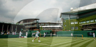 TENNIS - Roger Federer und Andy Murray auf Court 14 beim Training für Wimbledon