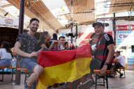 EURO 2020 - Deutsche Fans verfolgen das EM-Spiel England gegen Deutschland auf Mallorca