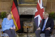 Prime Minister Boris Johnson meets with Chancellor Merkel