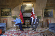Prime Minister Boris Johnson meets with Chancellor Merkel