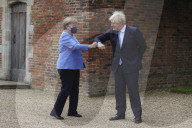 Prime Minister Boris Johnson meets with Chancellor Merkel