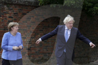 Prime Minister Boris Johnson meets with Chancellor Merkel