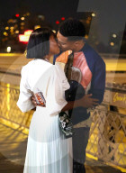Gabrielle Union and Keith Powers Filming The Perfect Find on the Brooklyn Bridge