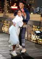 Gabrielle Union and Keith Powers Filming The Perfect Find on the Brooklyn Bridge