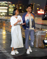 Gabrielle Union and Keith Powers Filming The Perfect Find on the Brooklyn Bridge