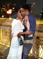 Gabrielle Union and Keith Powers Filming The Perfect Find on the Brooklyn Bridge
